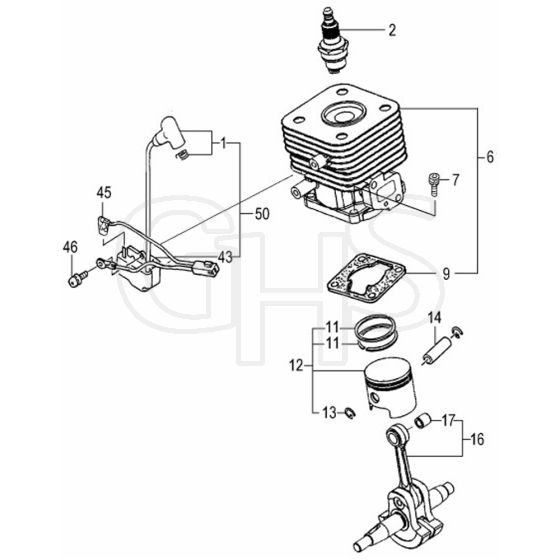 Tanaka TPS-270S - Cylinder Piston Crankshaft