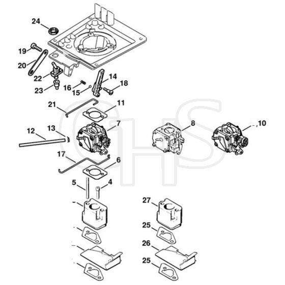 Stihl TS760 - Throttle Control - Parts Diagram