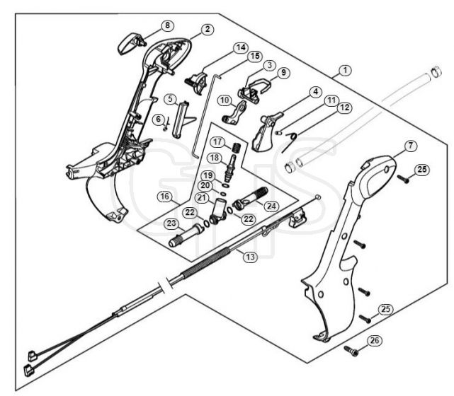 Genuine Stihl SR450 / N - Control handle