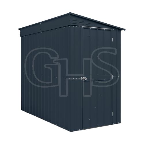 Globel 4x6ft Lean-To Metal Garden Shed - Anthracite Grey