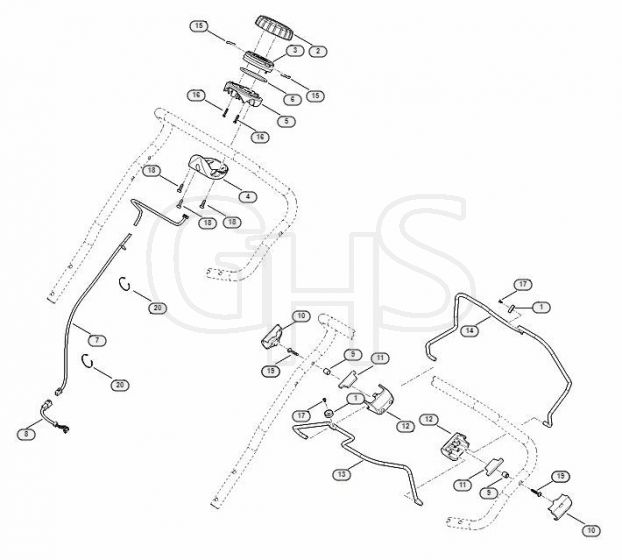 Genuine Stihl RMA765 V / A - Handle upper part