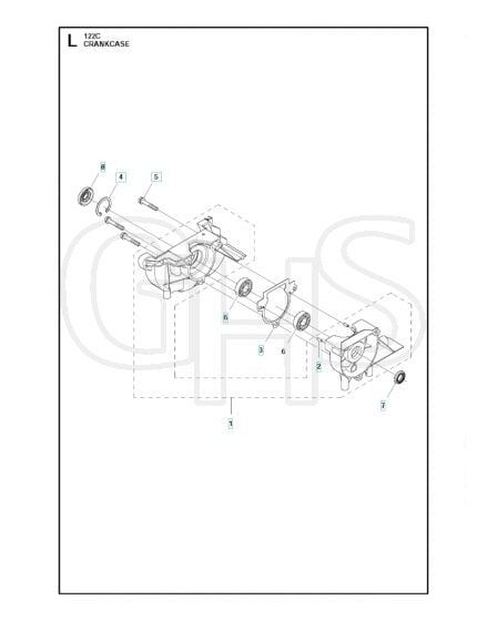 Husqvarna 122C - Crankcase