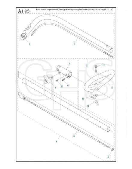 Husqvarna 122C - Shaft