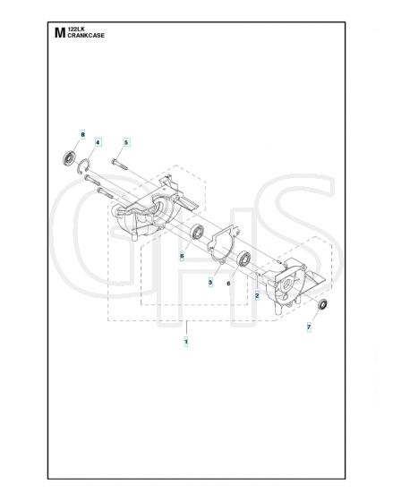 Husqvarna 122Lk - Crankcase