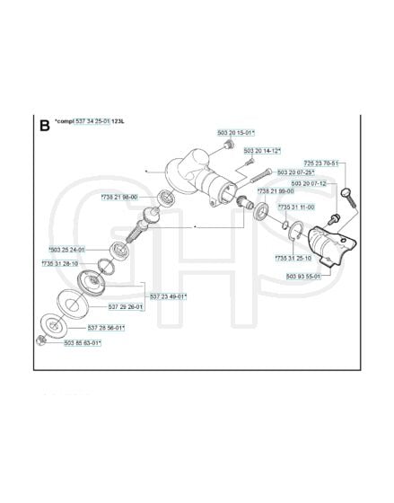 Husqvarna 123L - Bevel Gear