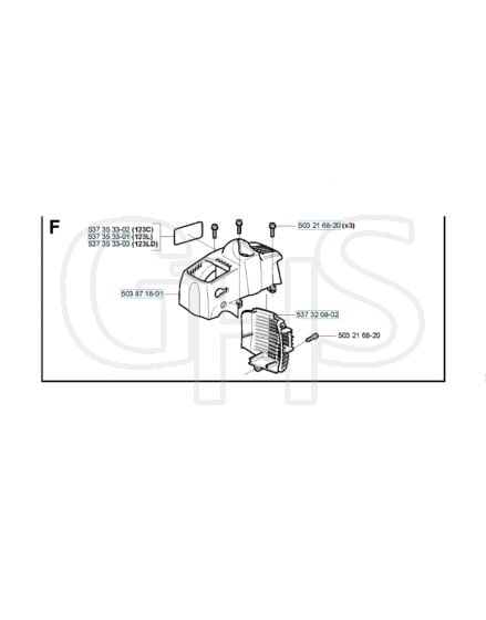 Husqvarna 123L - Muffler Cover