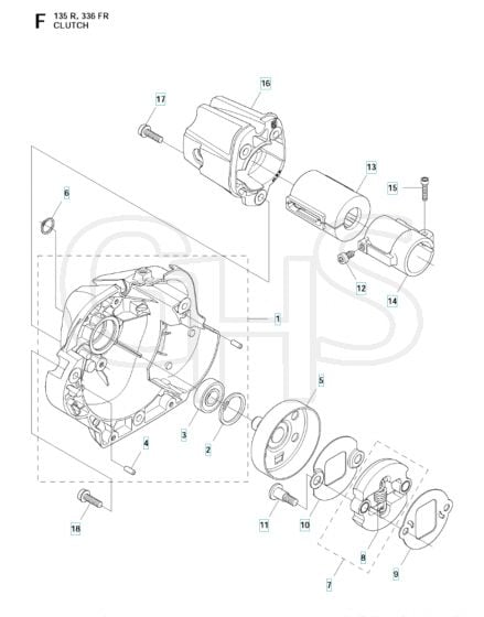 Husqvarna 135R - Clutch