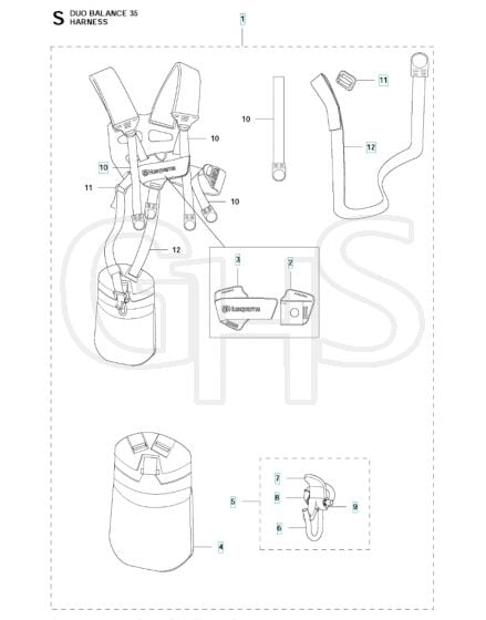 Husqvarna 135R - Harness