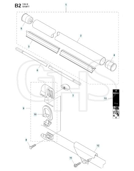 Husqvarna 135R - Shaft