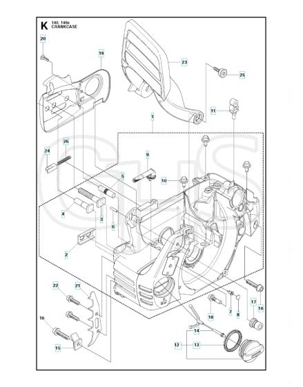 Husqvarna 140 - Crankcase