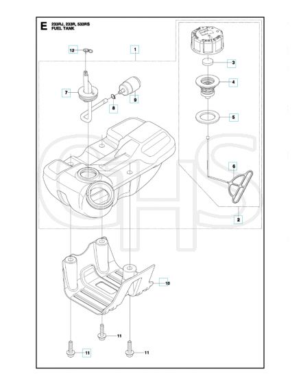 Husqvarna 233R - Fuel Tank