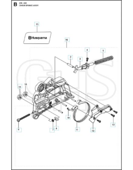 Husqvarna 236 - Chain Brake