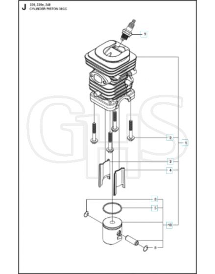 Husqvarna 236 - Cylinder Piston