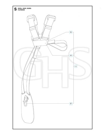 Husqvarna 253R - Harness