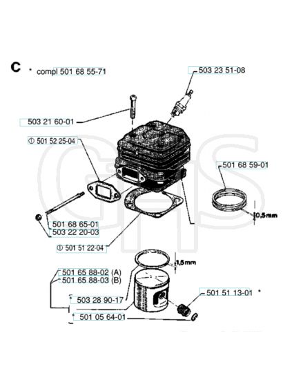 Husqvarna 266 - Cylinder Piston