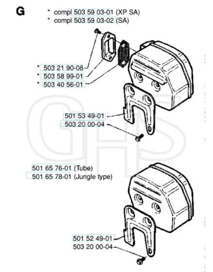 Husqvarna 266 - Muffler