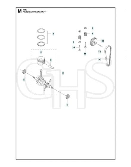 Husqvarna 324L - Piston & Crankshaft