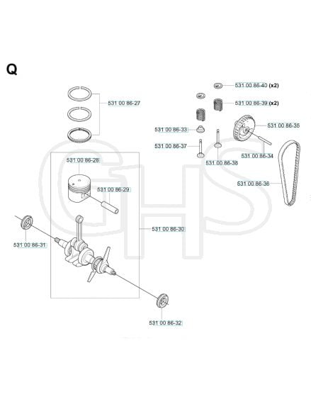 Husqvarna 324Ldx - Piston & Crankshaft