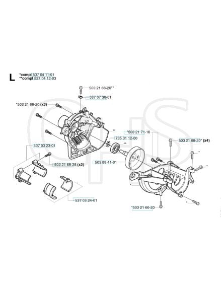 Husqvarna 325Ex - Crankcase