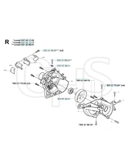 Husqvarna 325RDx - Crankcase & Clutchdrum