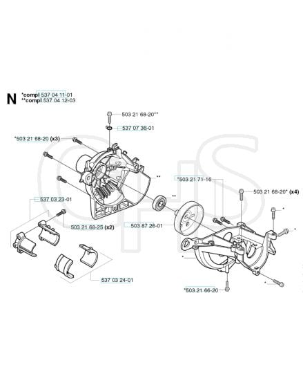 Husqvarna 325rxt - Crankcase