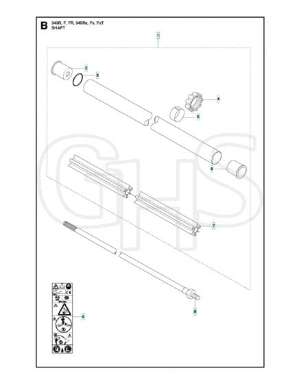 Husqvarna 343R - Shaft