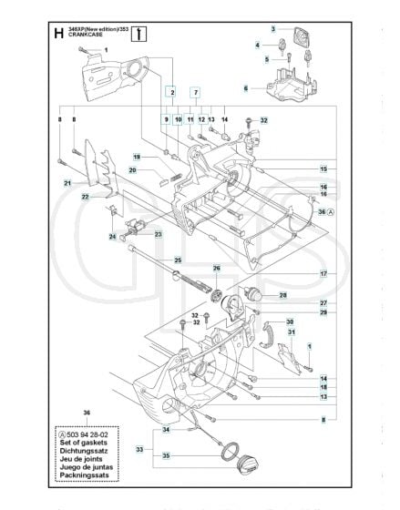 Husqvarna 346XP - Crankcase