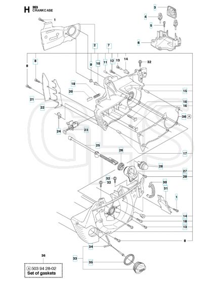 Husqvarna 353 - Crankcase