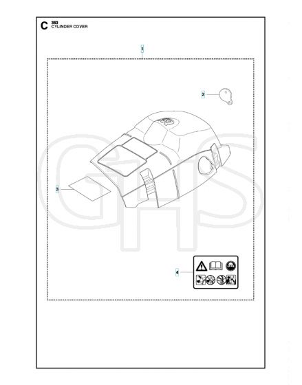 Husqvarna 353 - Cylinder Cover