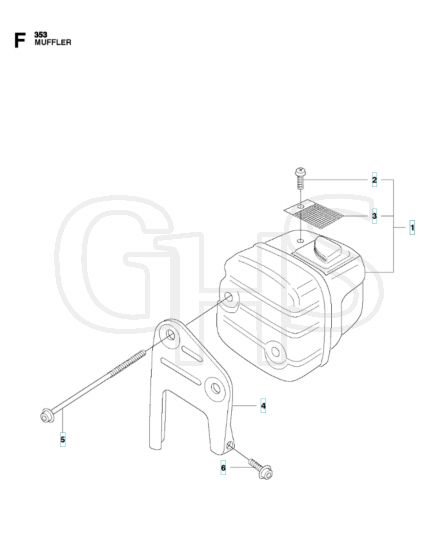 Husqvarna 353 - Muffler