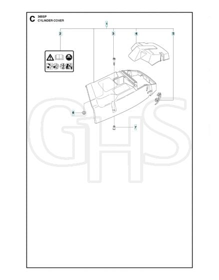 Husqvarna 365 - Cylinder Cover