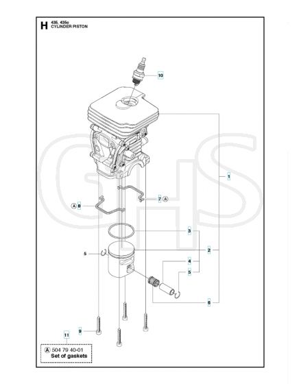 Husqvarna 435 - Cylinder Piston