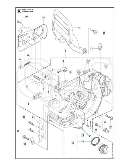 Husqvarna 435II - Crankcase