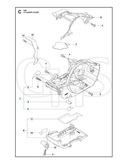 Husqvarna 439 - Cylinder Cover