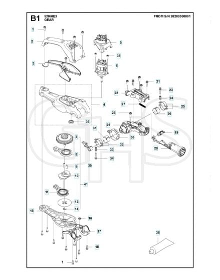 Husqvarna 520IHE3 - Gear Housing