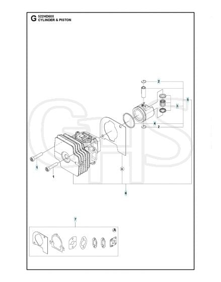 Husqvarna 522HD60X - Cylinder Piston