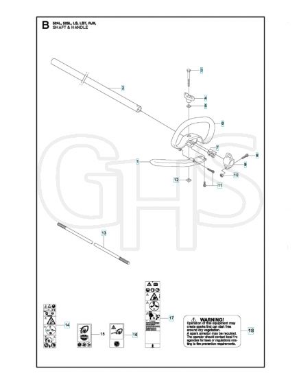 Husqvarna 524L - Shaft & Handle