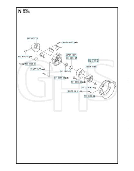 Husqvarna 524Lk - Clutch