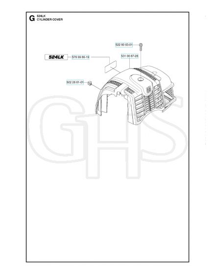 Husqvarna 524Lk - Cylinder Cover