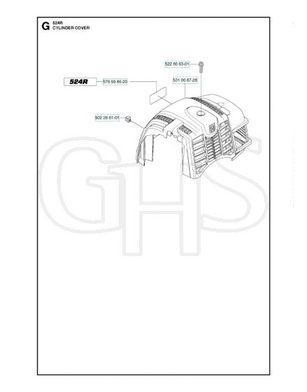 Husqvarna 524R - Cylinder Cover