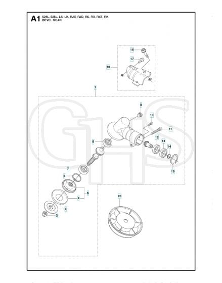 Husqvarna 525RJX - Bevel Gear