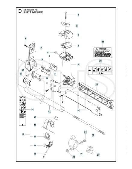 Husqvarna 525RX - Shaft & Handle