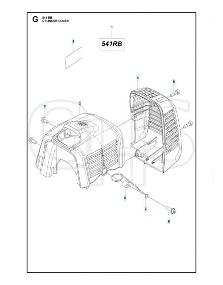 Husqvarna 541RB - Cylinder Cover