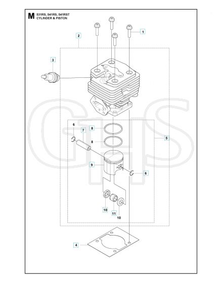 Husqvarna 541RST - Cylinder Piston