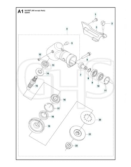 Husqvarna 541RST - Gears