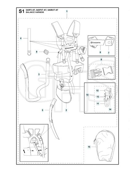 Husqvarna 545FXAutoTune - Harness