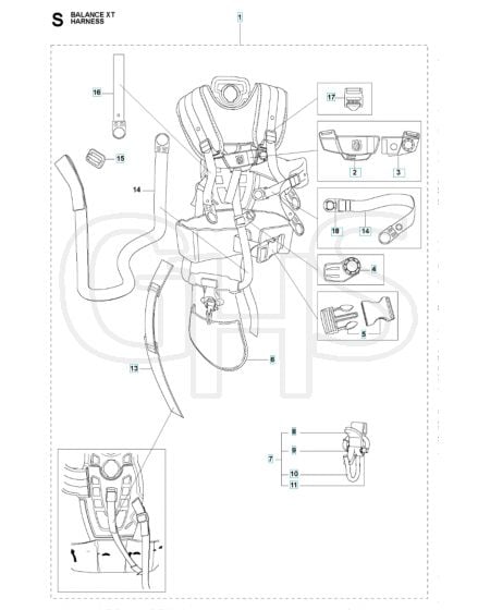 Husqvarna 555FX - Harness 2