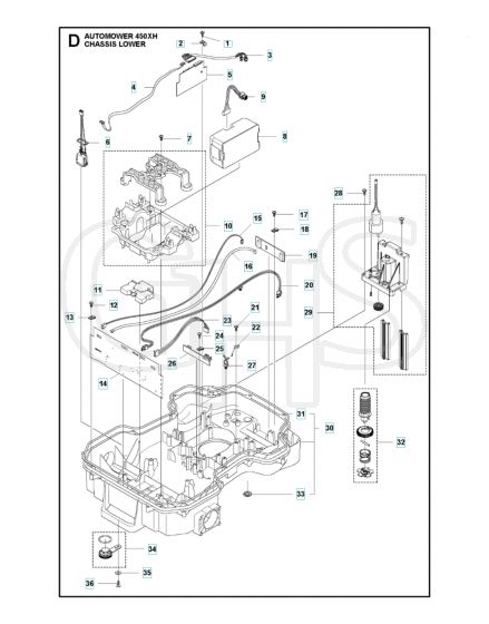 Husqvarna Automower 450Xh - Chassis Lower