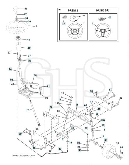 Husqvarna Cth1736 - Steering