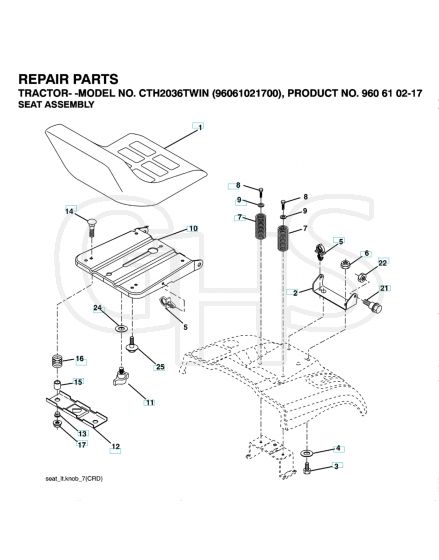 Husqvarna Cth2036 Twin - Seat